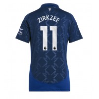 Fotballdrakt Dame Manchester United Joshua Zirkzee #11 Bortedrakt 2024-25 Kortermet